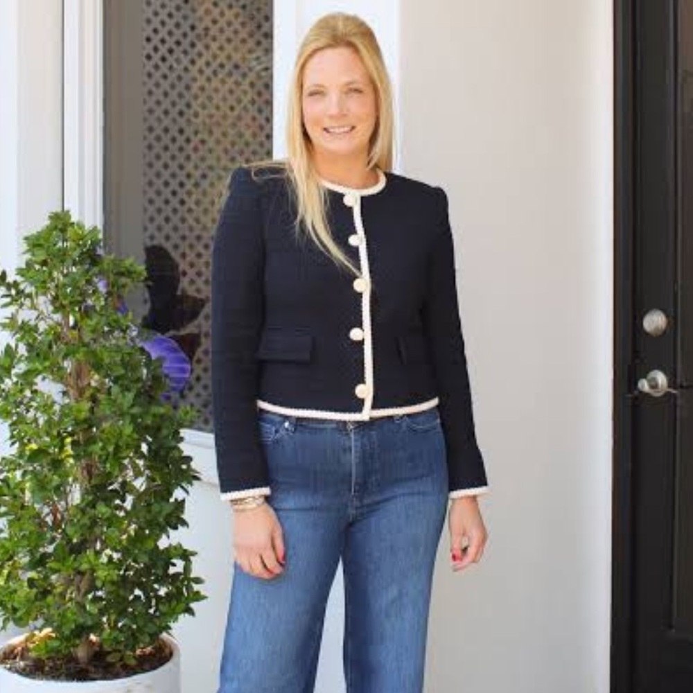 VERONICA BEARD 🔥 Navy Tweed Mabel Jacket $698